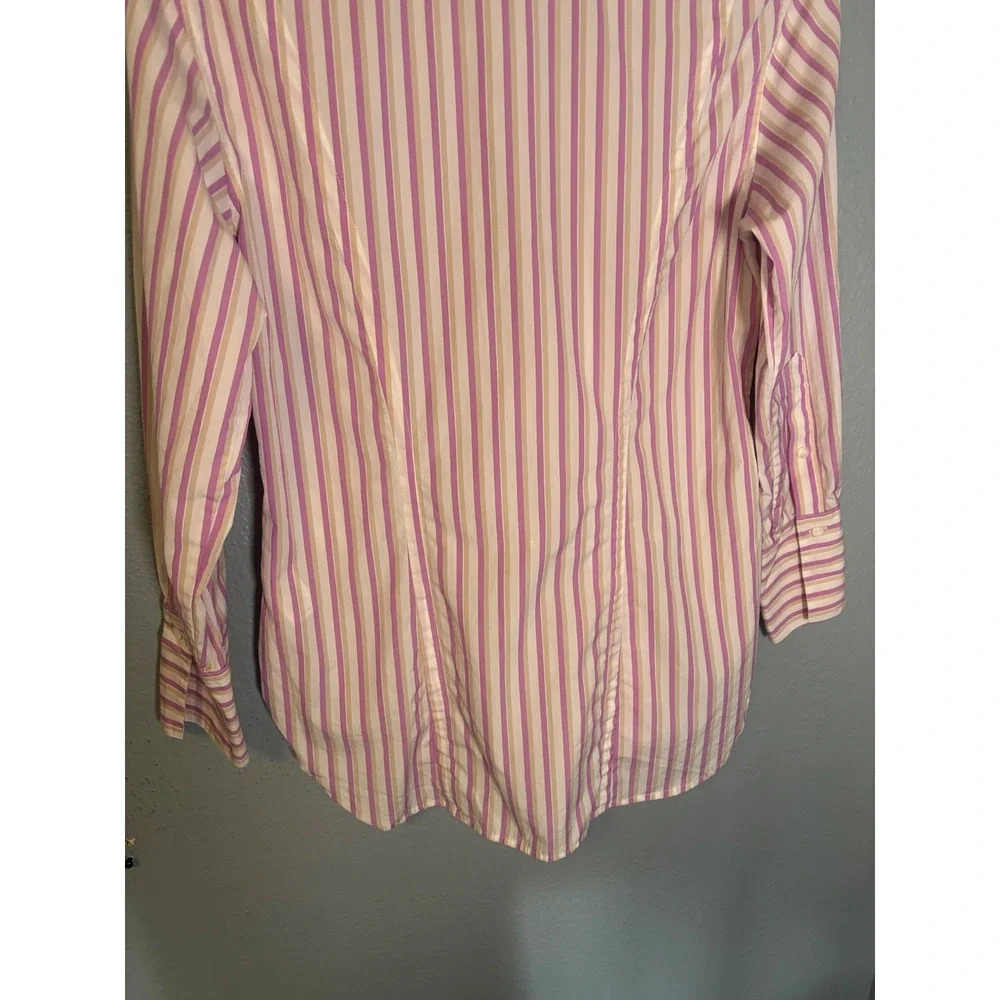 Rag & Bone Women's Indiana Striped Twisted Shirt Pink White Size XS - Picture 10 of 12